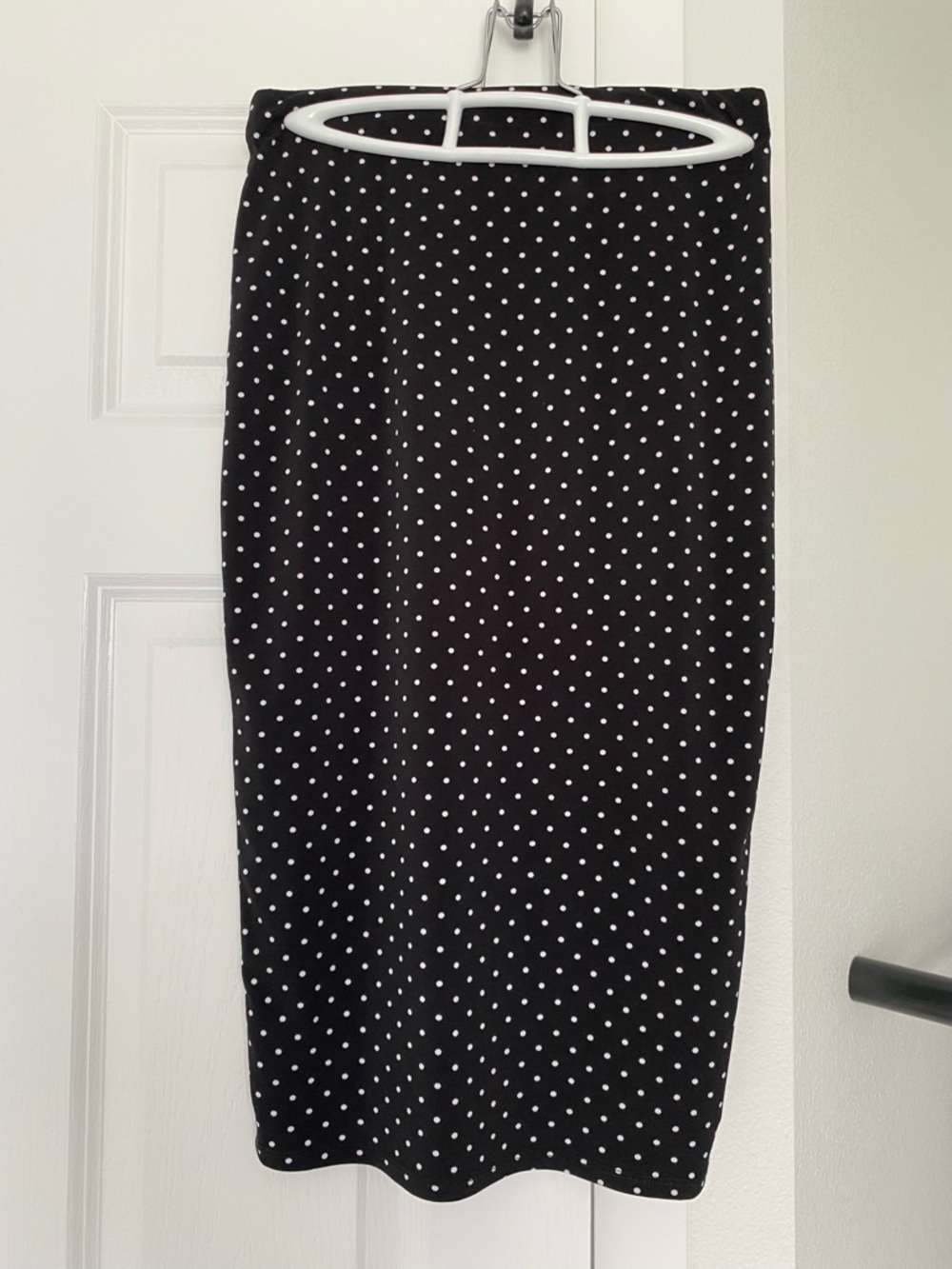 Philosophy Black Polka Dot Pencil Midi Skirt XS